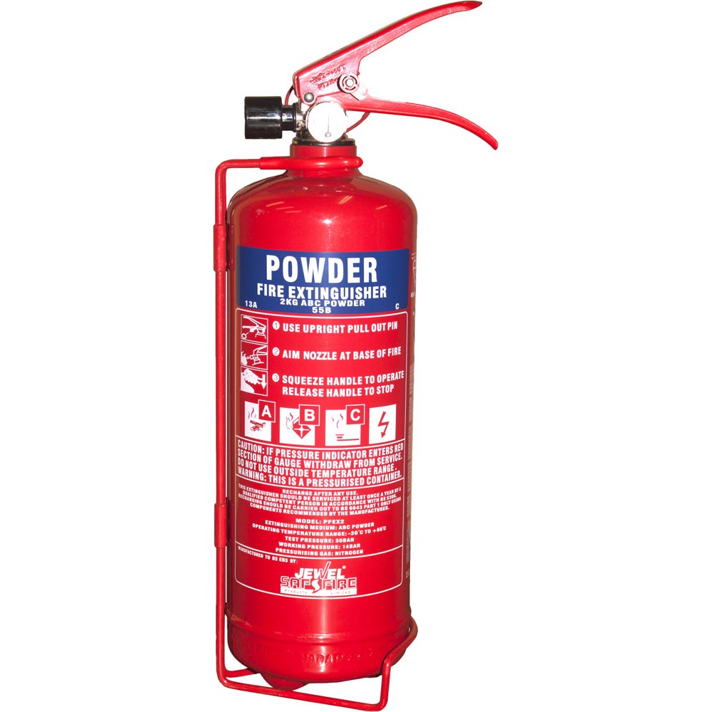 2KG Fire Extinguisher Dry Powder WorkWear Experts